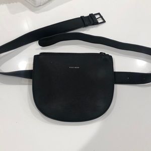 Pixie Mood black leather fanny pack and purse